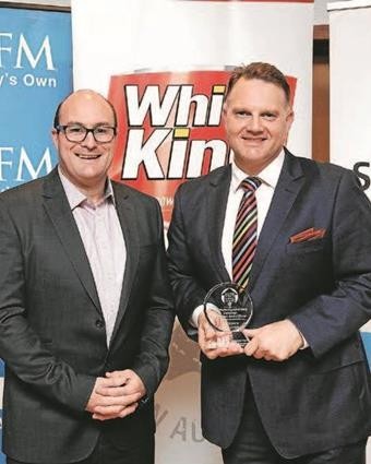 Pictured: SSM Chairman, Simon Quattrocchi and the 2016 award winner Cardamone Real Estate Director, Peter Cardamone